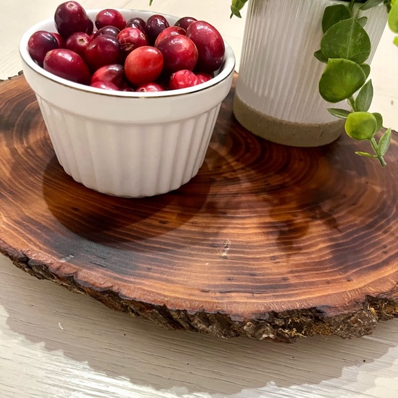 Rustic Live Edge Wood Riser-Plant Stand-Serving Platter Handmade - Picture 3 of 8
